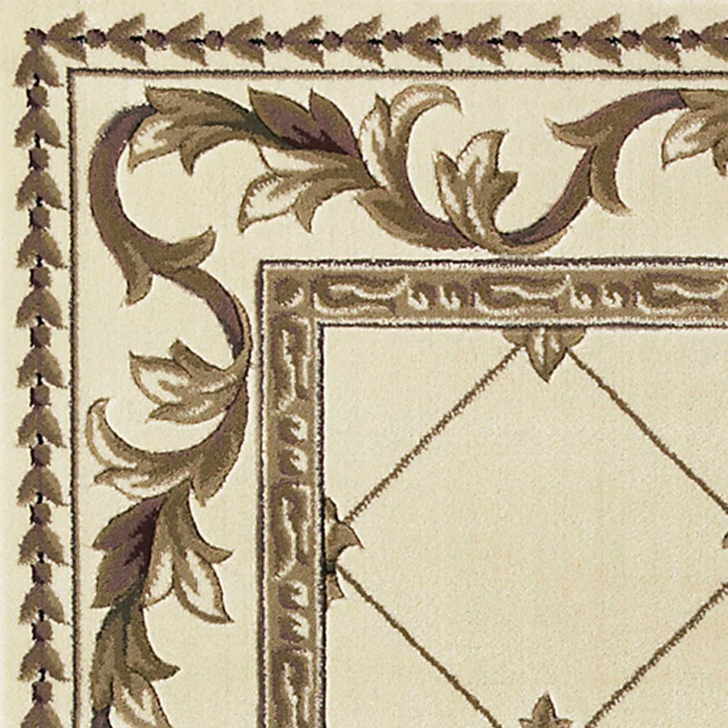 1' X 2'  Polypropylene Ivory Area Rug