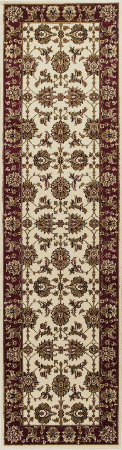 9' X 13'  Polypropylene Ivory Or Red Area Rug