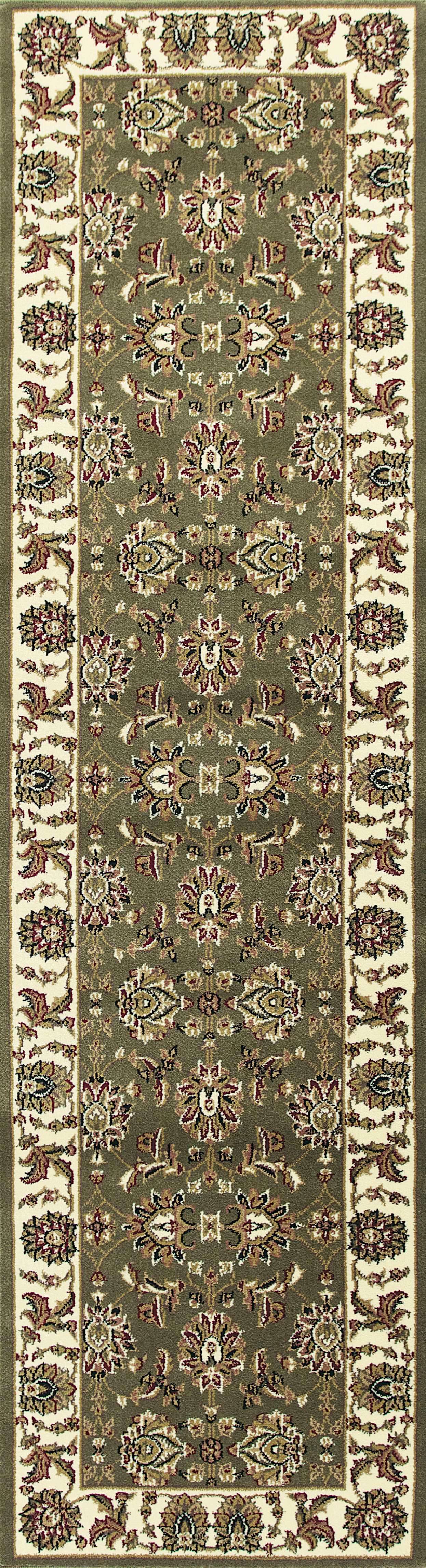 9' X 13'  Polypropylene Green Or  Ivory  Area Rug