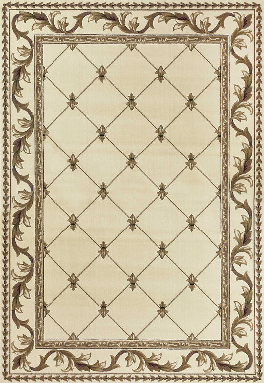 1' X 2'  Polypropylene Ivory Area Rug
