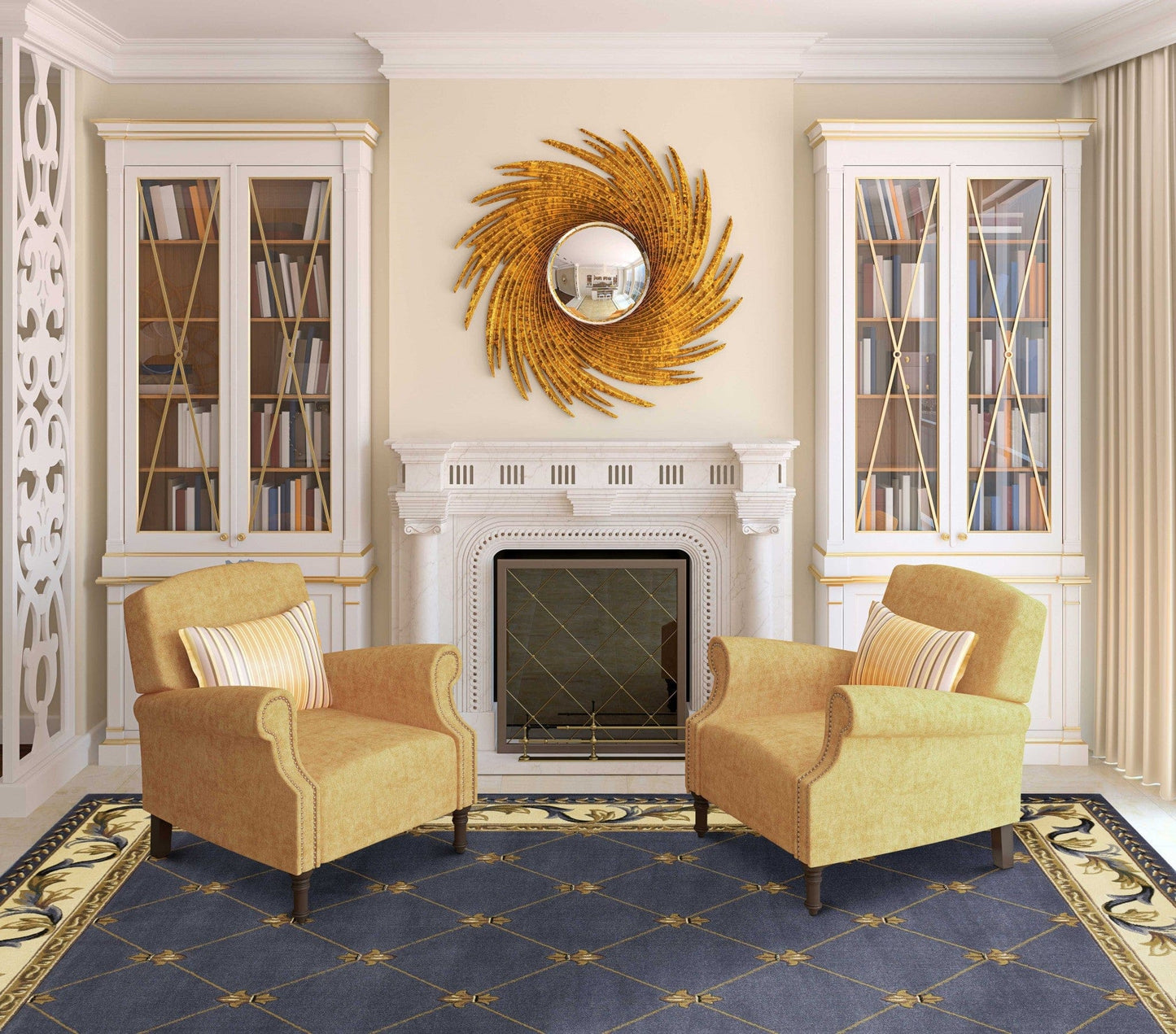 9' X 13'  Polypropylene Blue Area Rug