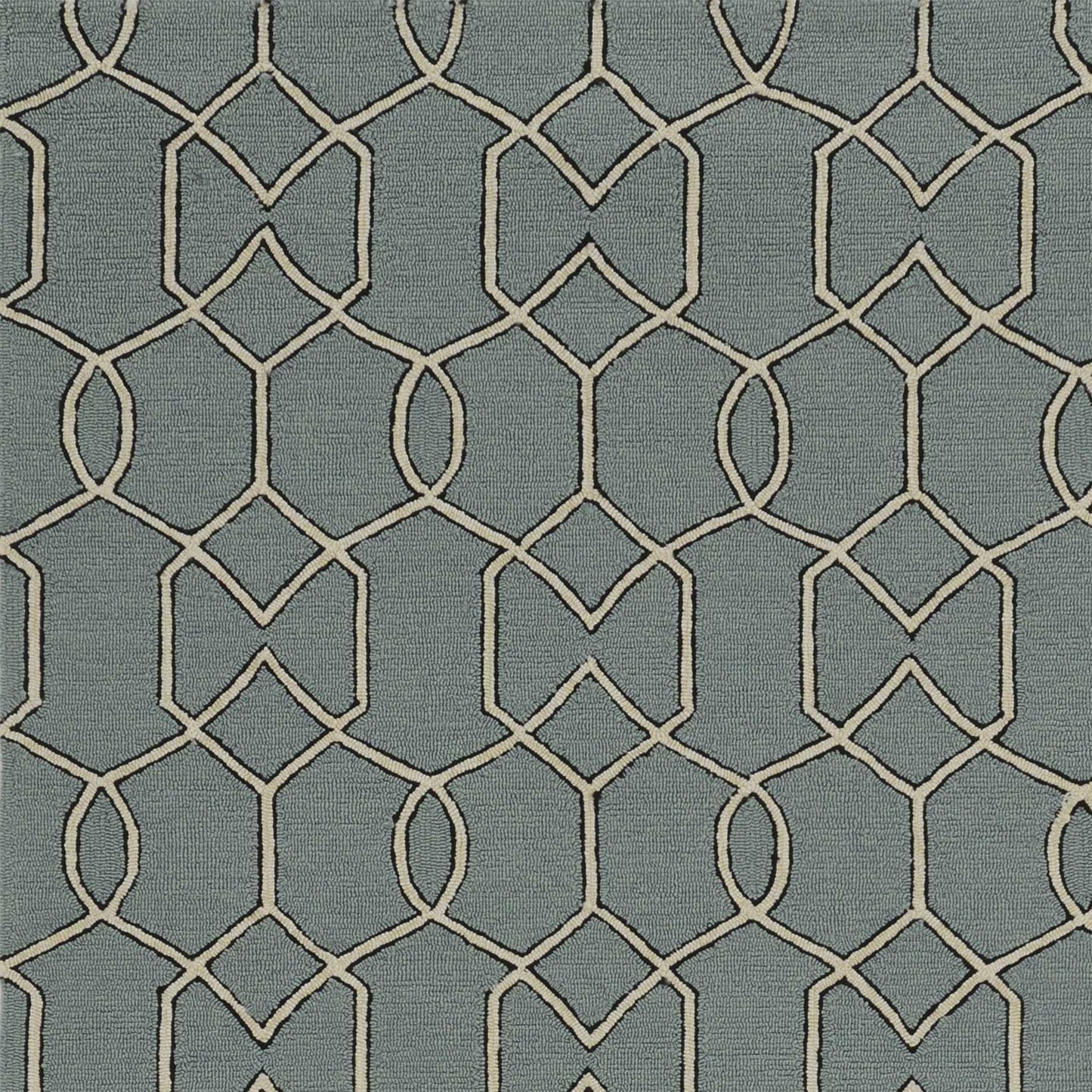 5' X 7' Spa Geometric Trellis Uv Treated Indoor Area Rug