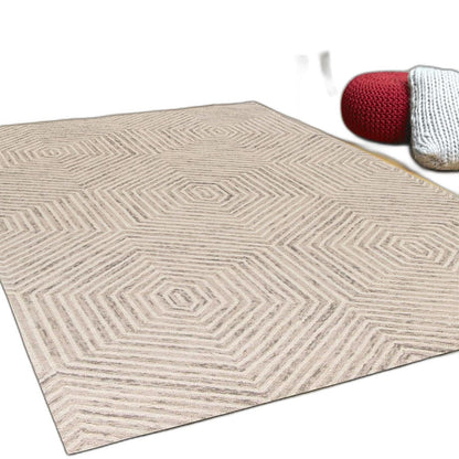 8' X 10'  Wool Ivory  Area Rug