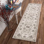 8' X 10' Ivory Floral Bordered Indoor Area Rug