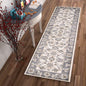 5' X 8' Ivory Or Grey Floral Vines Bordered Area Rug