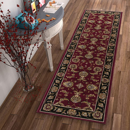 1' X 2' Red Or Black Medieval Inspired Area Rug