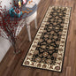 10'X13' Black Ivory Machine Woven Floral Traditional Indoor Area Rug