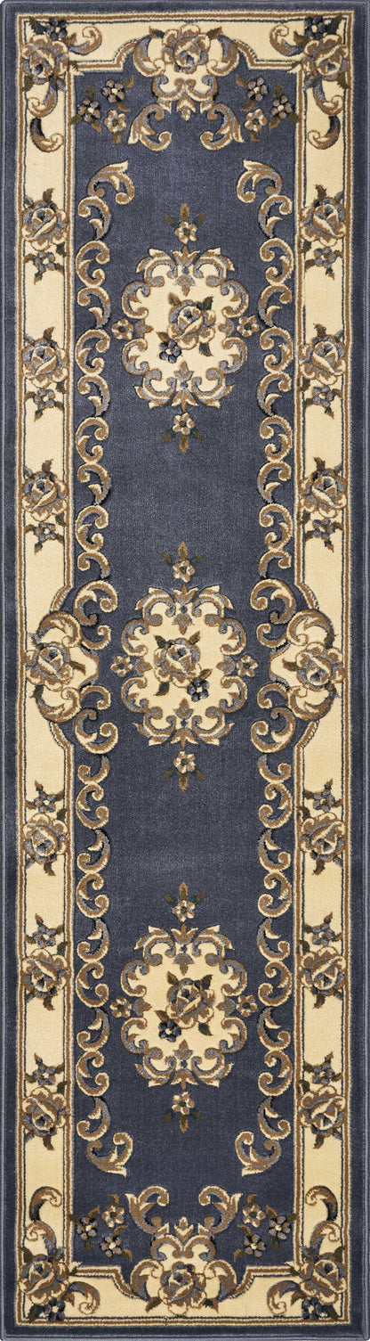 2' X 3' Polypropylene Blue Accent Rug