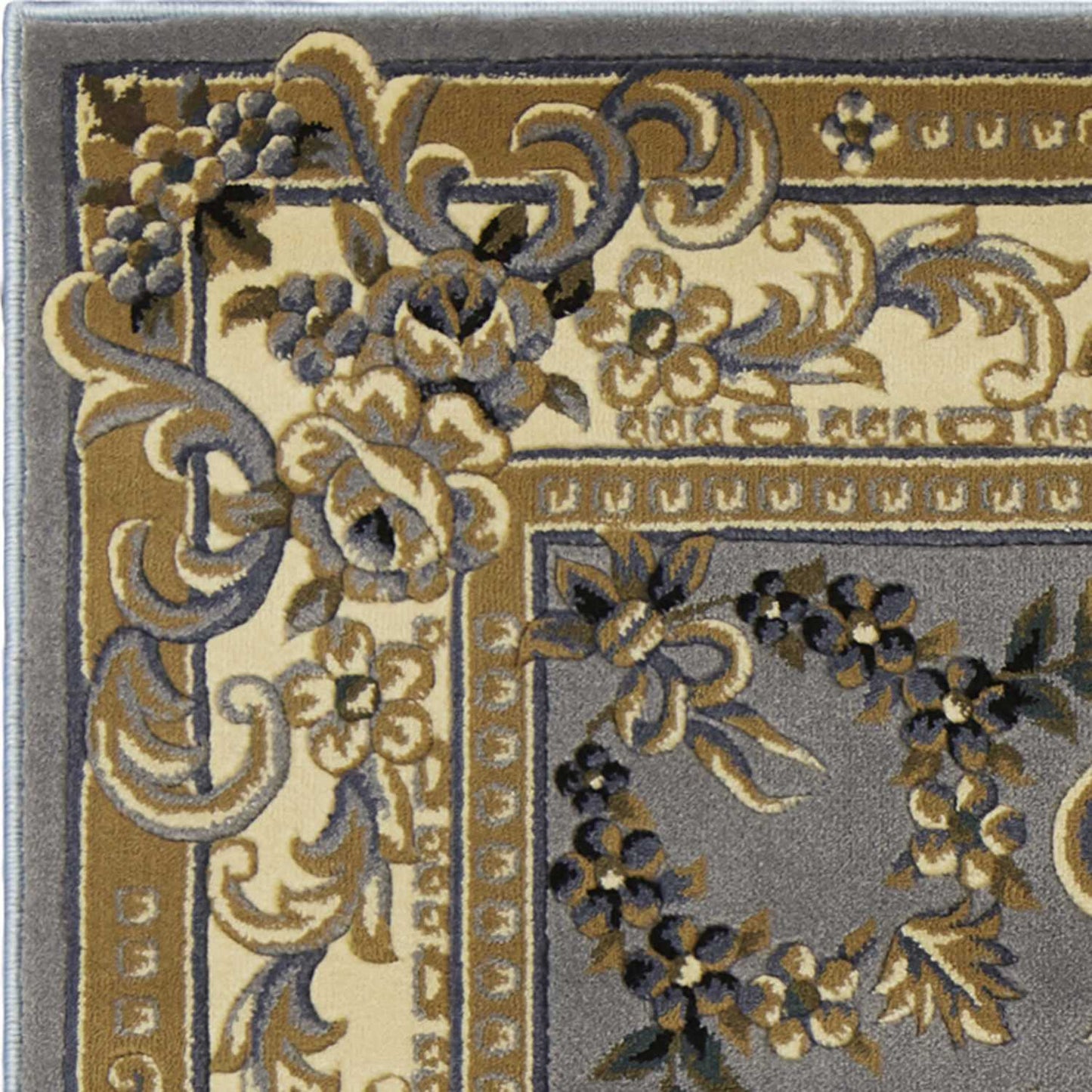 7' X 10'  Polypropylene Slate Blue Area Rug