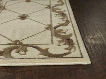 1' X 2'  Polypropylene Ivory Area Rug