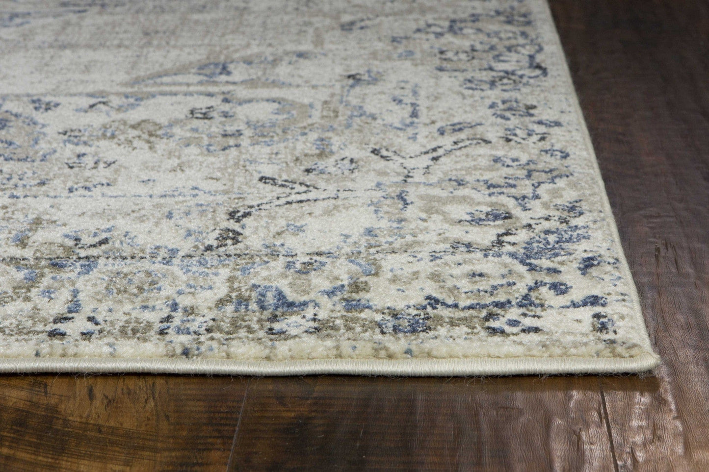 3' X 5' Ivory And Grey Floral Vines Area Rug