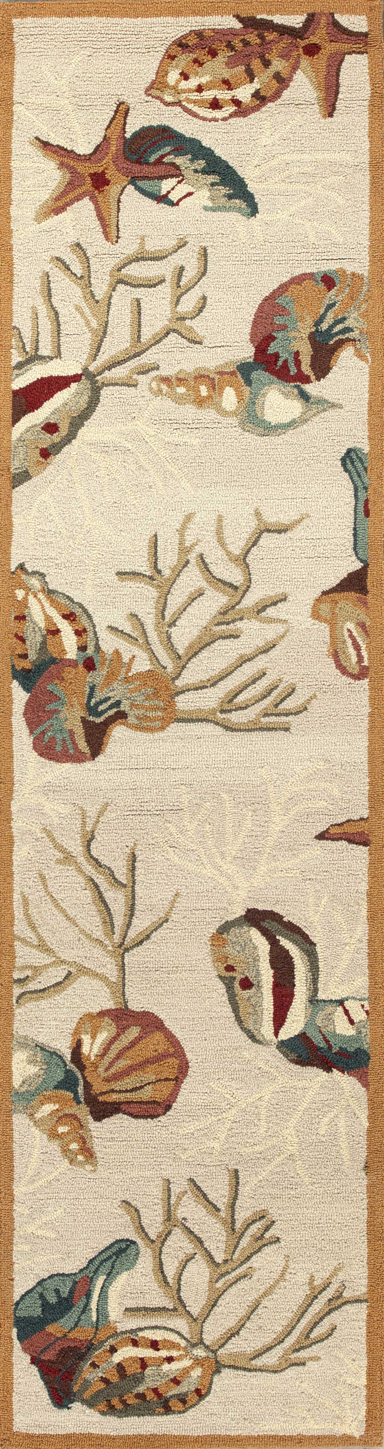 7' X 9'  Polyester Beige Area Rug