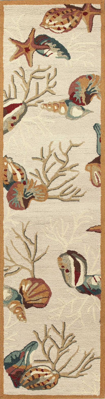 7' X 9'  Polyester Beige Area Rug