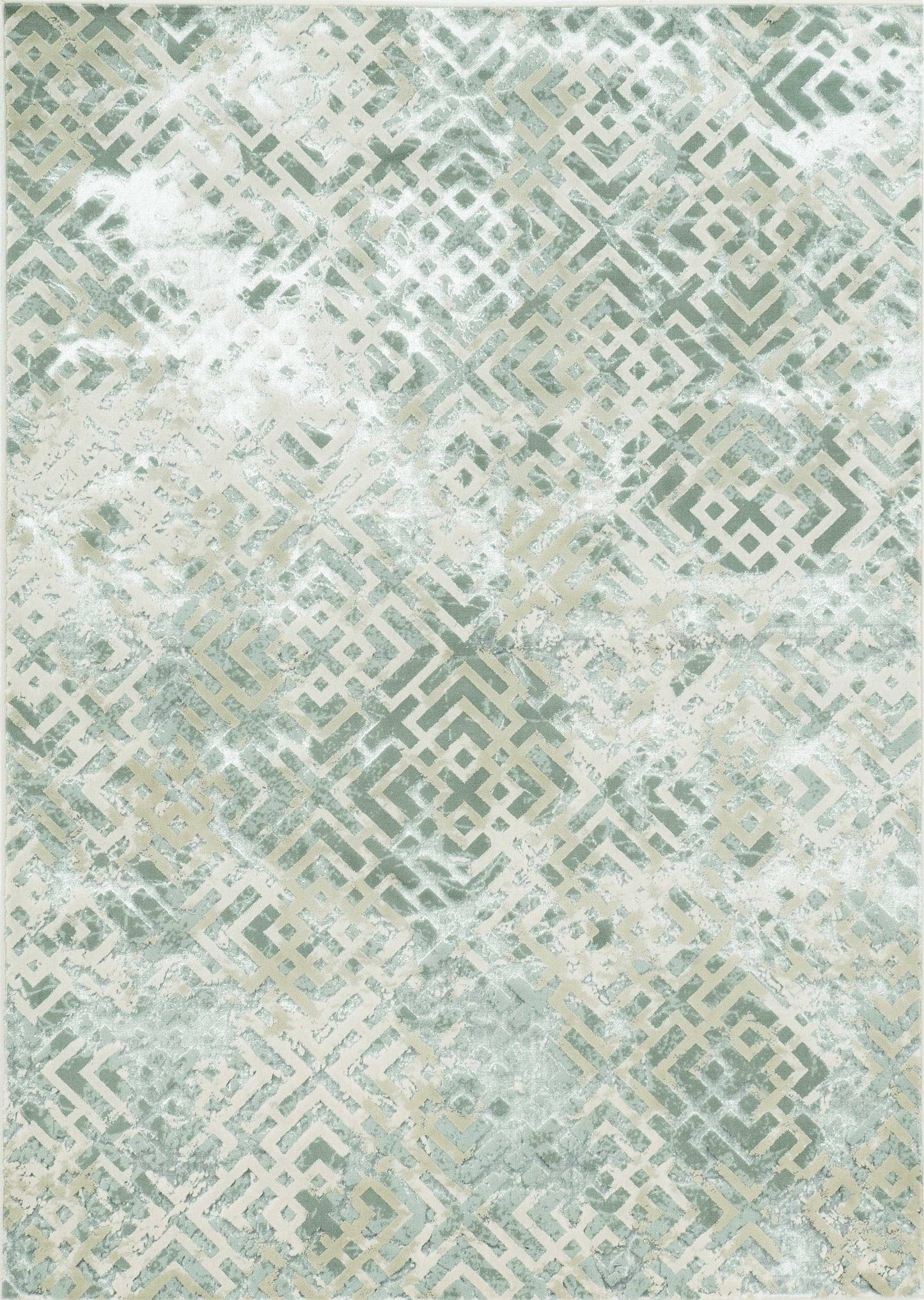10'X13' Sand Silver Machine Woven Geometric Indoor Area Rug