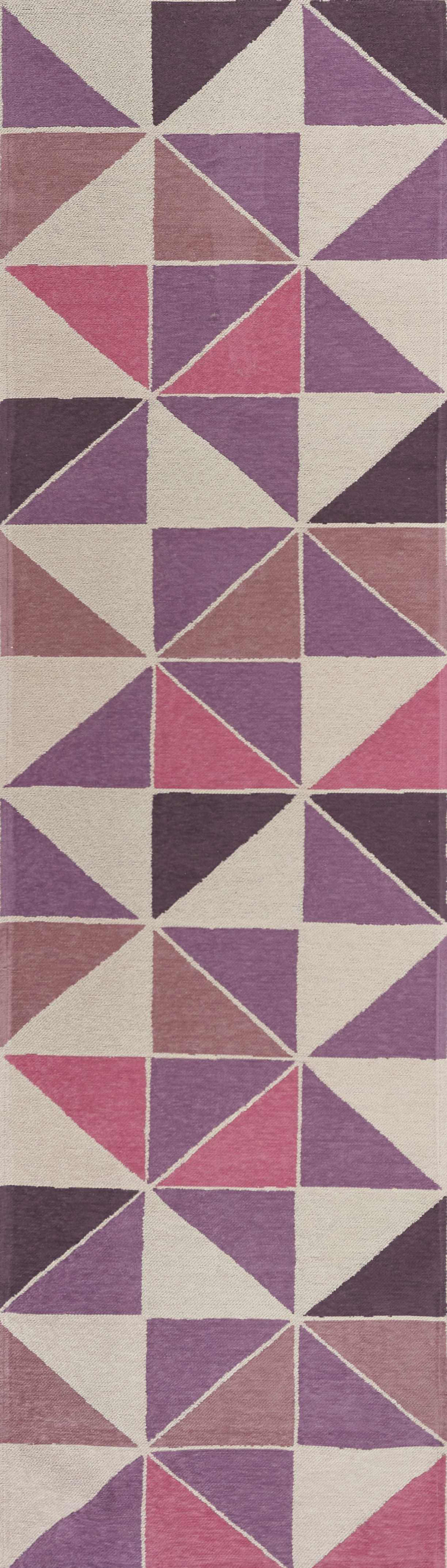 6'7 X 9'6 Polyester Ivory Pink Area Rug