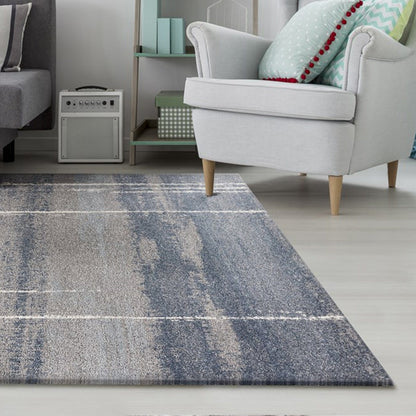 7 X 10  Polypropylene Blue Area Rug