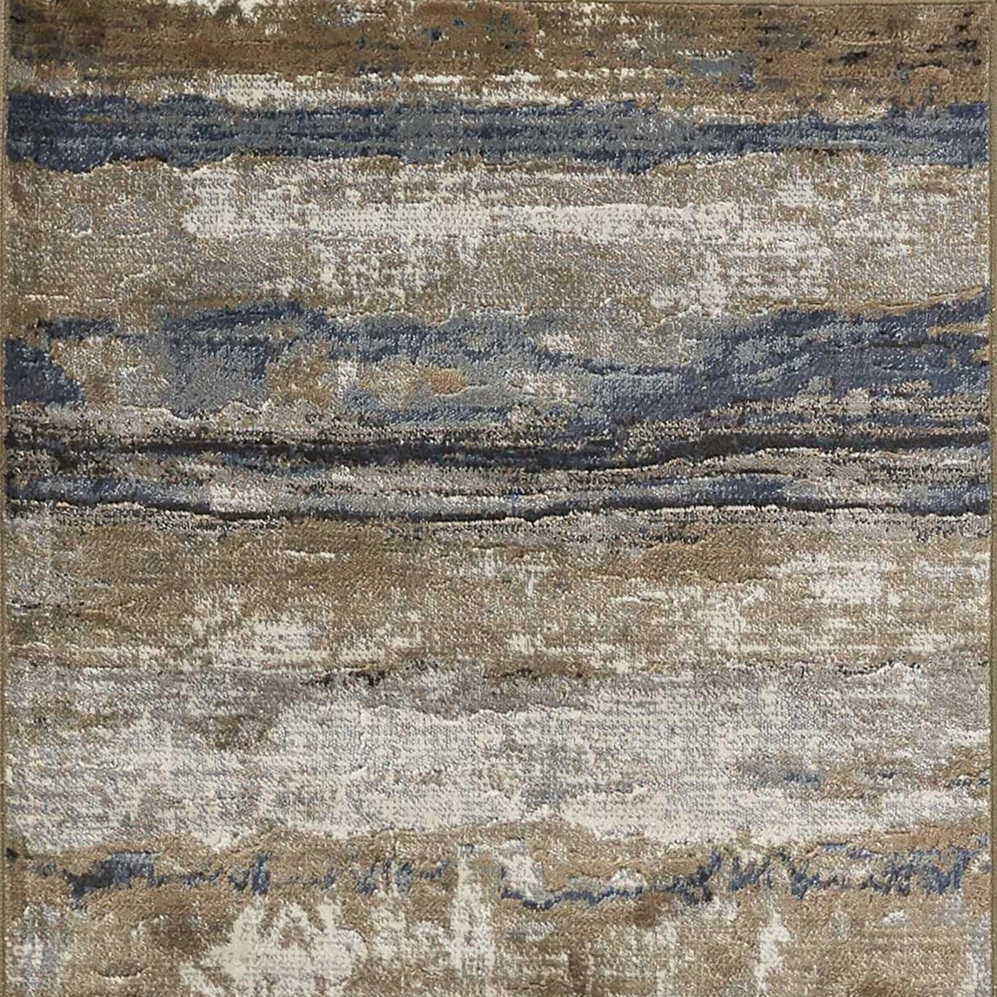 2' X 3' Viscose Ivory Or Blue Accent Rug