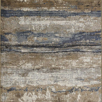 2' X 3' Viscose Ivory Or Blue Accent Rug