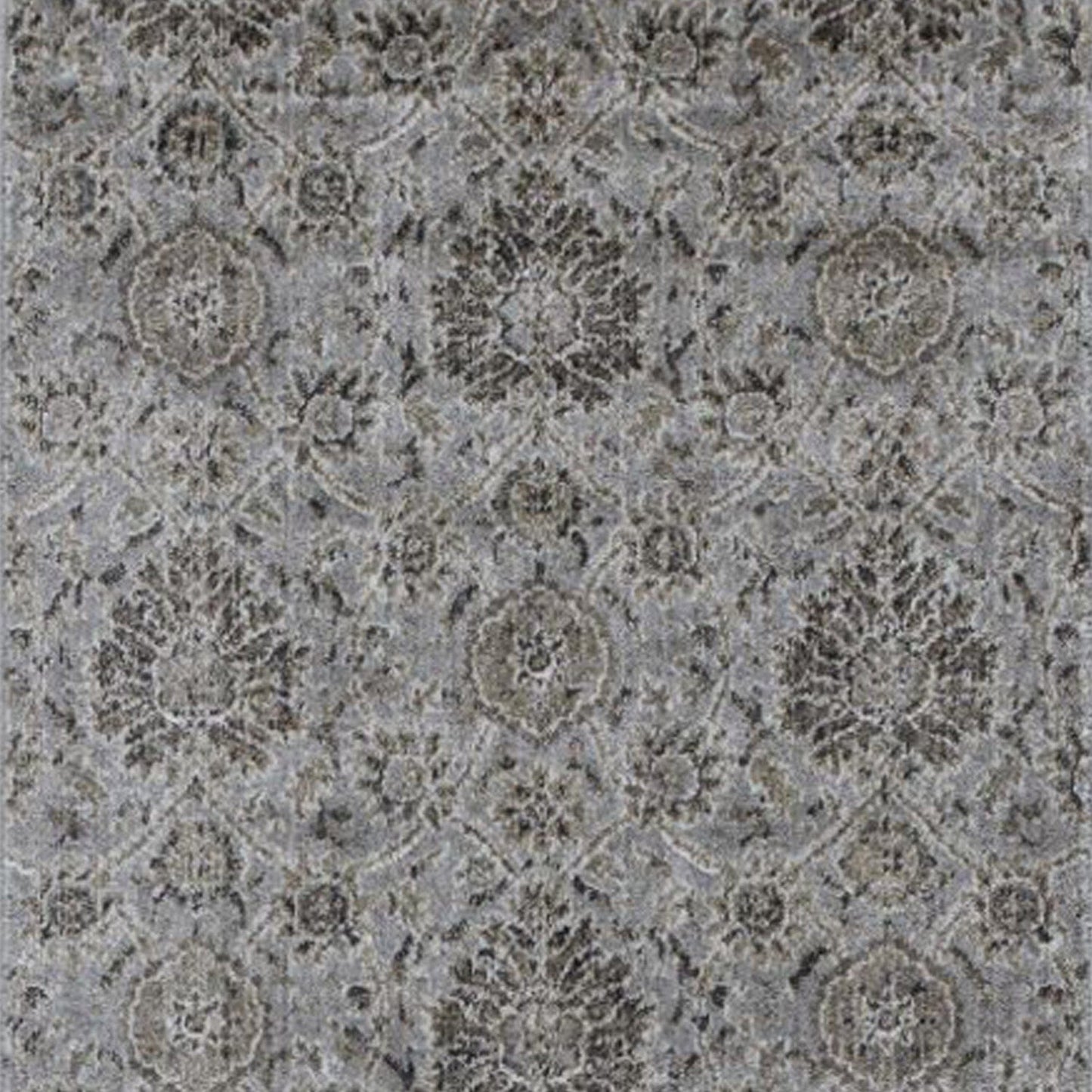 2' X 7' Silver Ancient Viscose Runner Rug