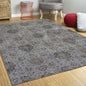 2' X 7' Silver Ancient Viscose Runner Rug