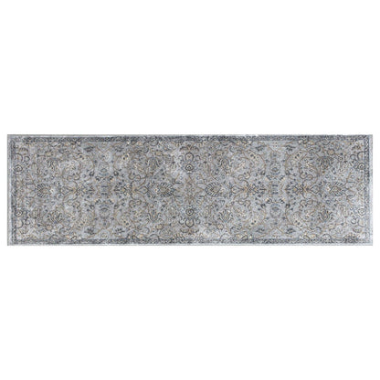 3'X5' Silver Blue Machine Woven Paisley Indoor Area Rug