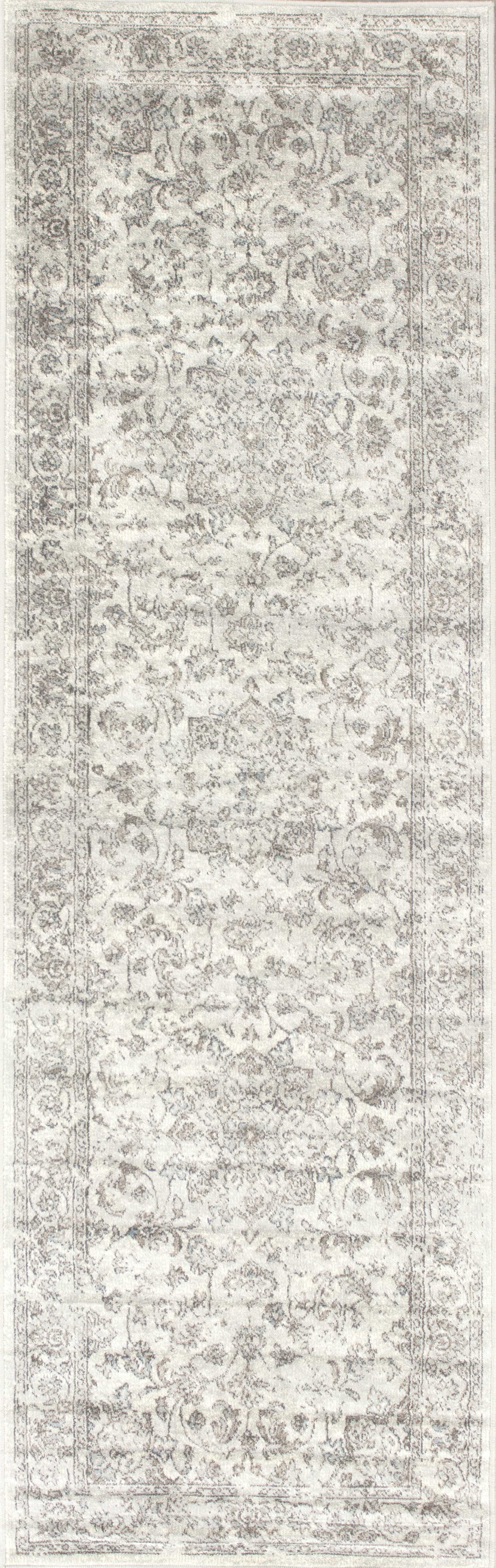 7' X 11'  Viscose Silver Area Rug
