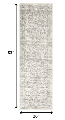 7' X 11'  Viscose Silver Area Rug