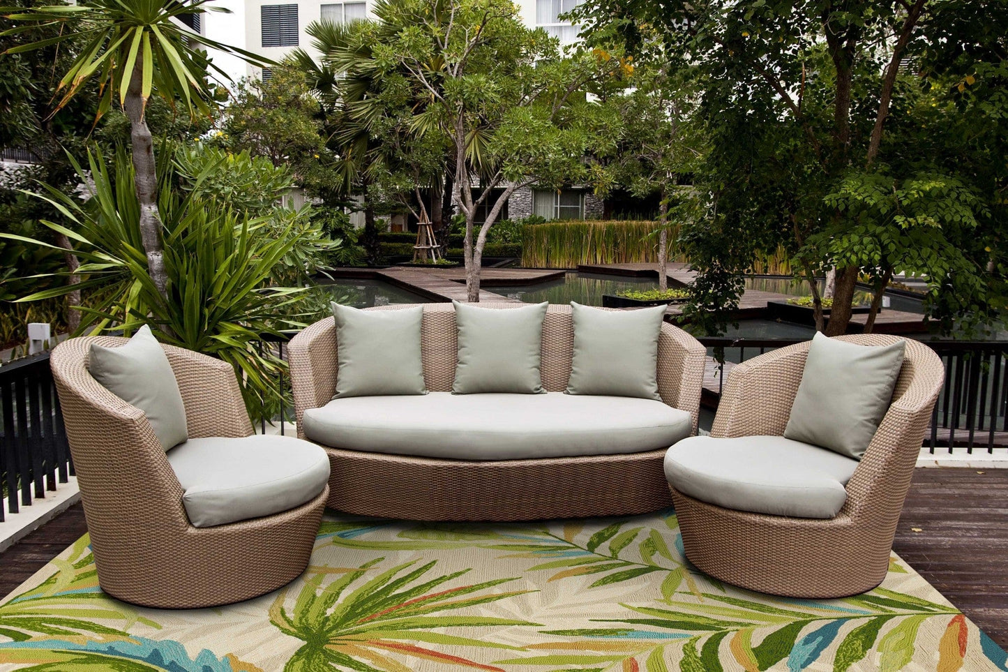 7' X 9'  Uv Treated Polypropylene Sand Area Rug