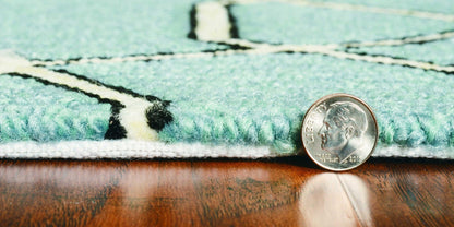 5' X 7' Spa Geometric Trellis Uv Treated Indoor Area Rug