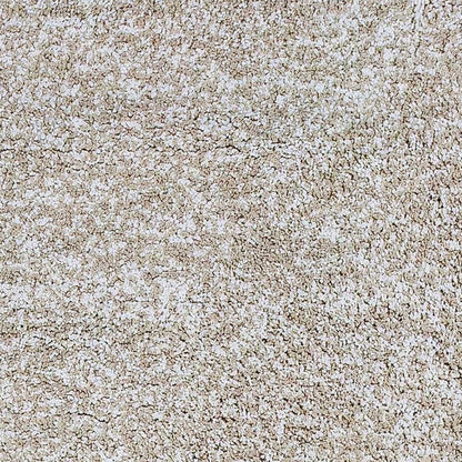 8' Round  Polyester Ivory  Heather Area Rug