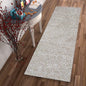8' Round  Polyester Ivory  Heather Area Rug