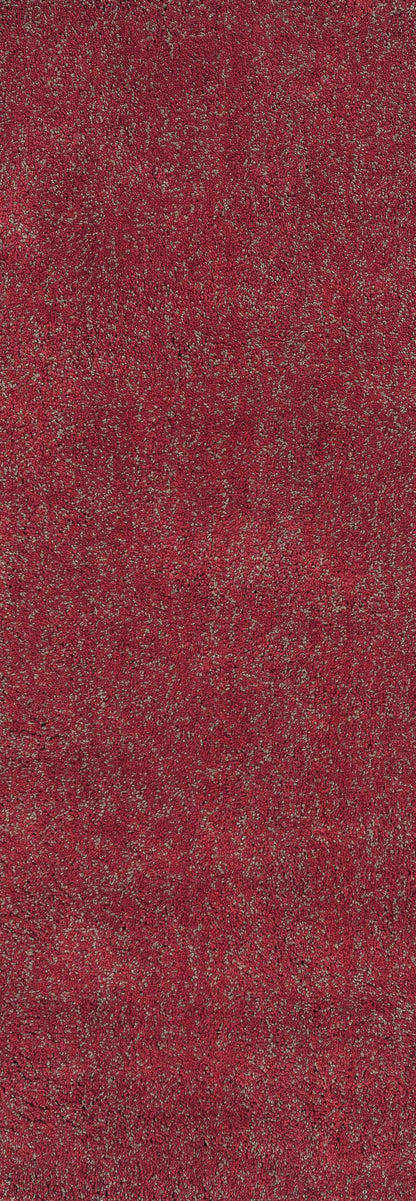 8' Round  Polyester Red Heather Area Rug