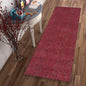 8' Round  Polyester Red Heather Area Rug