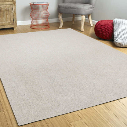 8' Round  Polyester Ivory  Area Rug