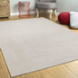 8' Round  Polyester Ivory  Area Rug