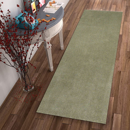 8' Sage Green Round Indoor Shag Rug