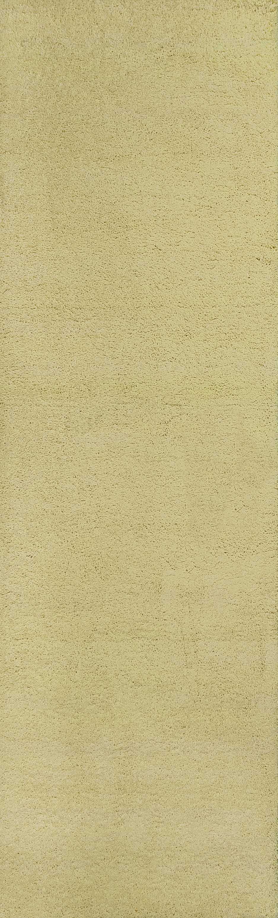 8' Canary Yellow Round Indoor Shag Rug