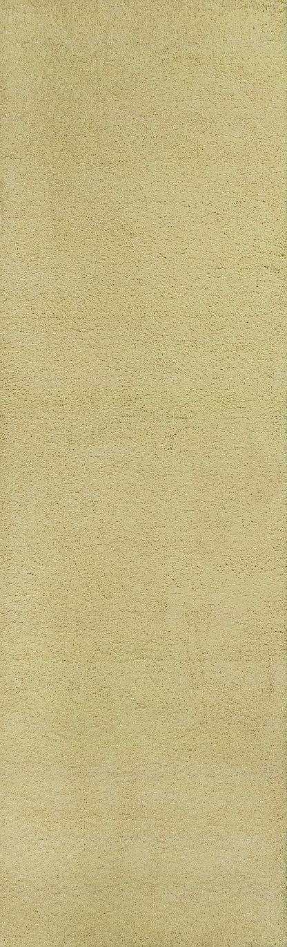 8' Canary Yellow Round Indoor Shag Rug