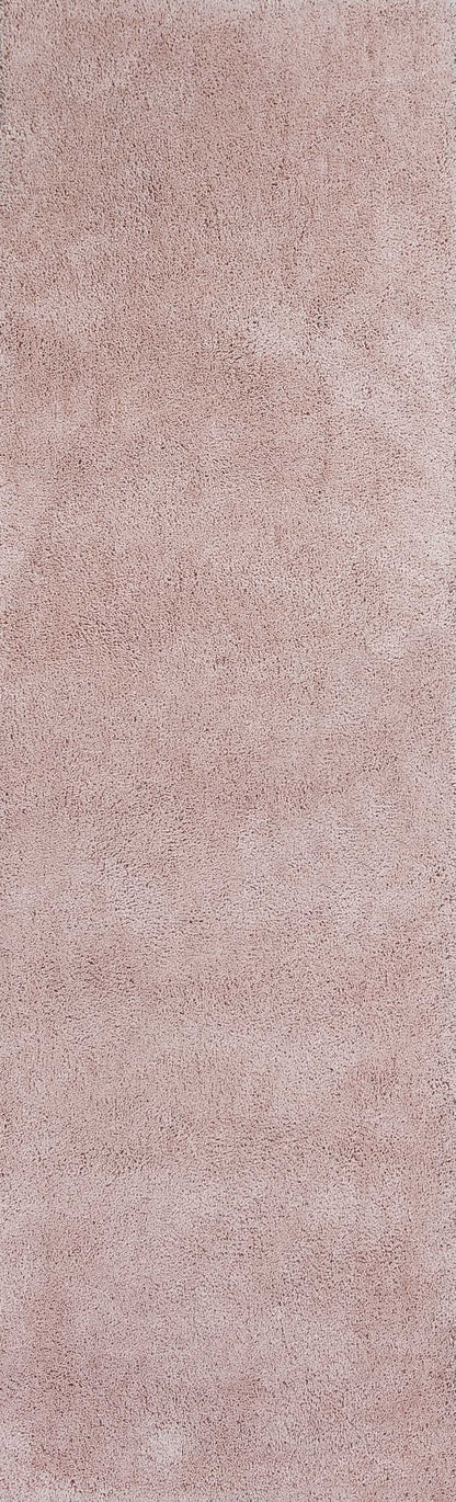 8' Round  Polyester Rose Pink Area Rug