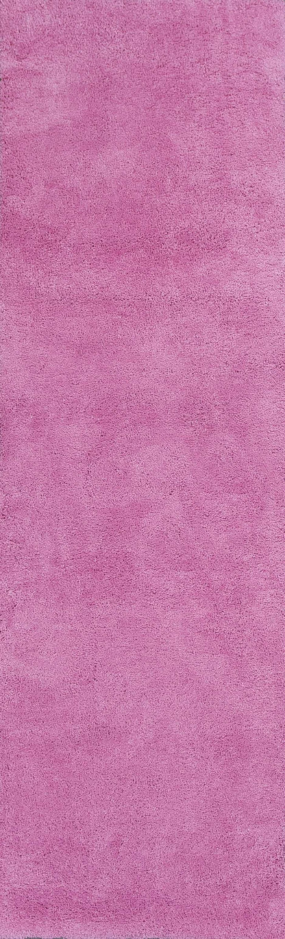 8' Hot Pink Round Indoor Shag Rug