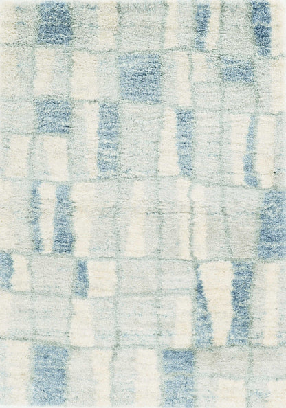 7' X 9'  Polypropylene Ivory Or Blue Area Rug
