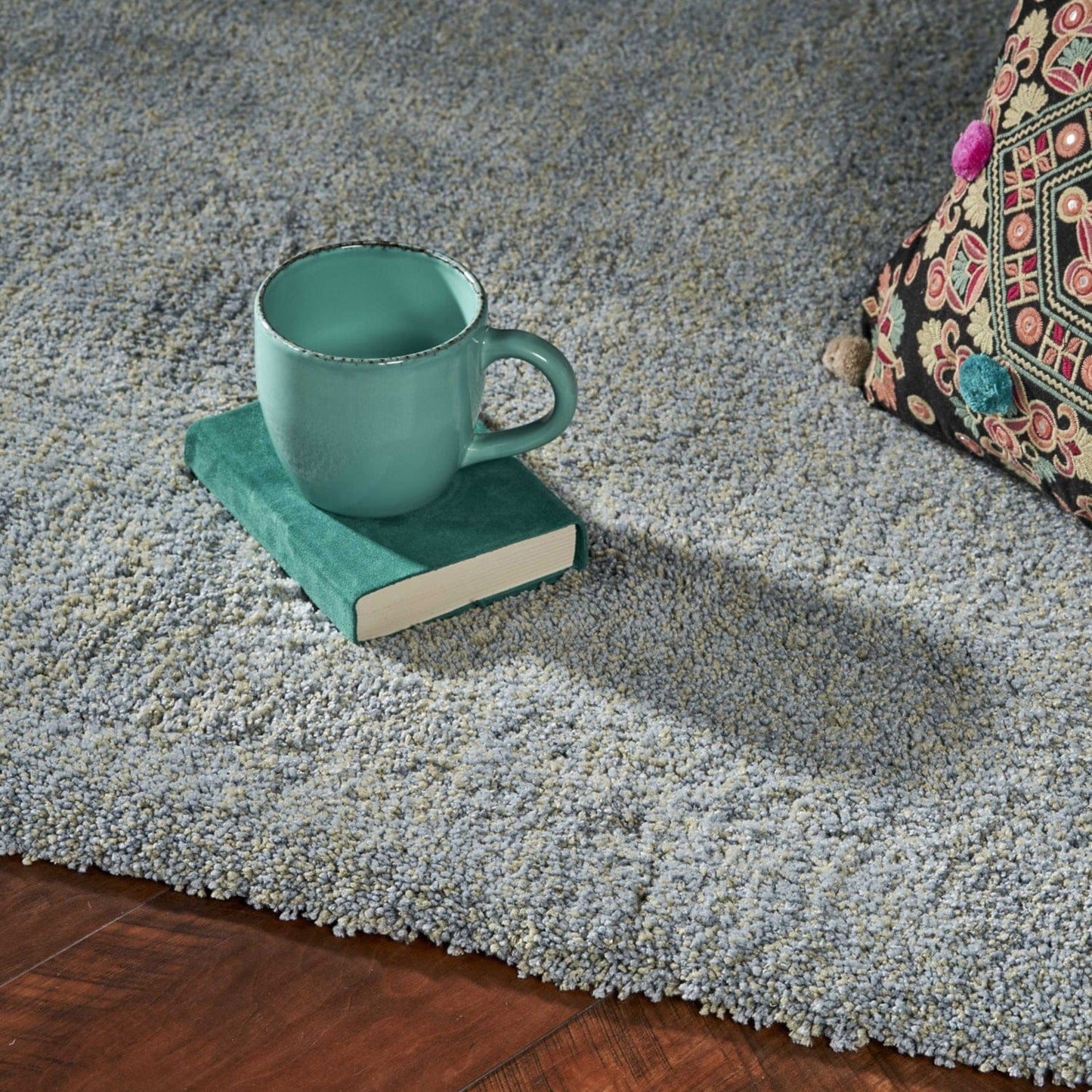 8'X10' Blue Heather Indoor Shag Rug