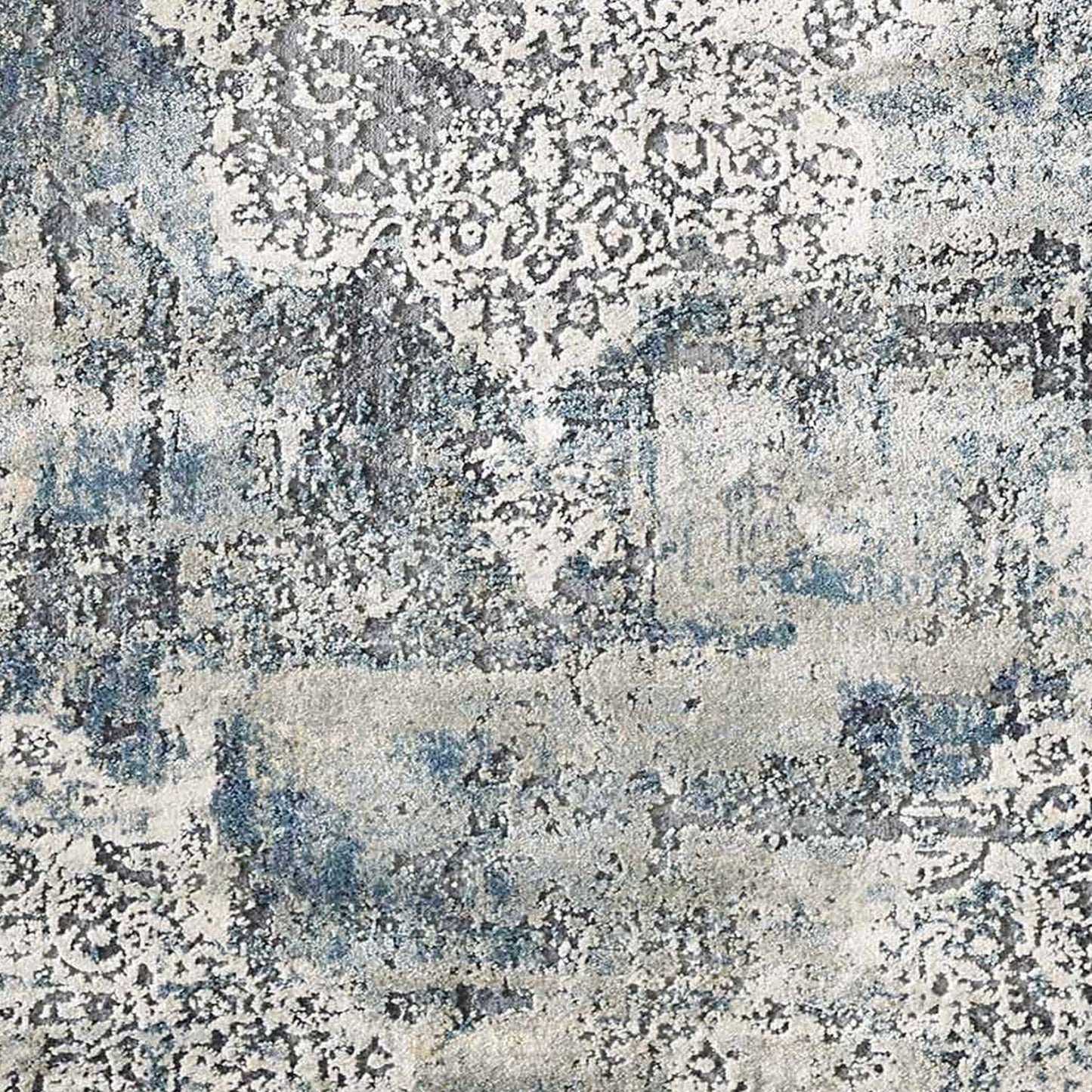 7' Round Polyester Ivory Area Rug