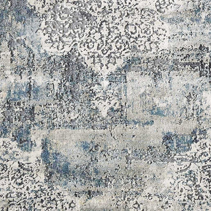 7' Round Polyester Ivory Area Rug