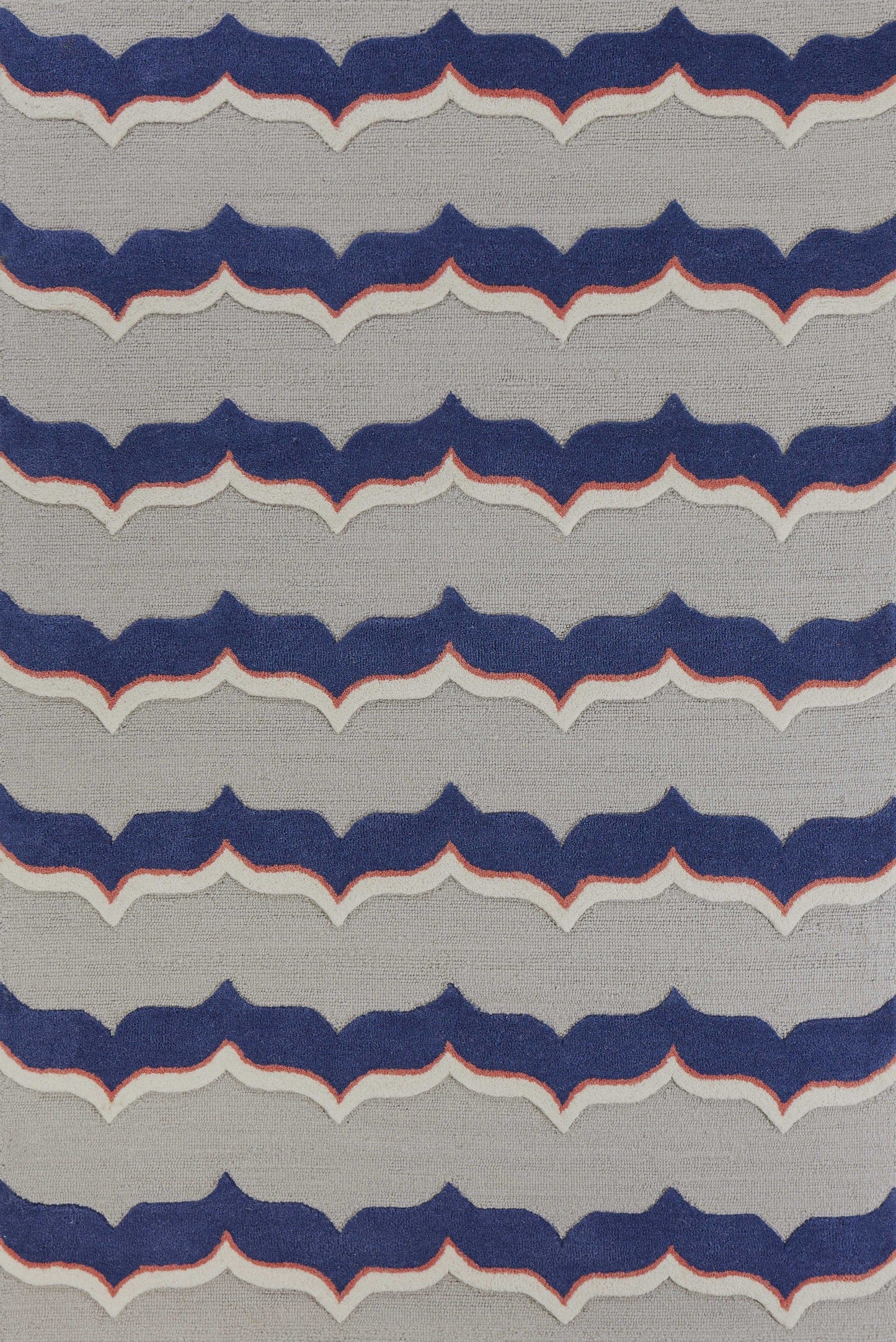 3'3 X 5'3 Wool Putty Indigo Area Rug