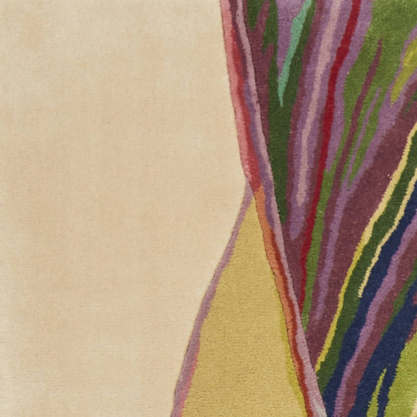 5' Round  Wool Ivory  Area Rug