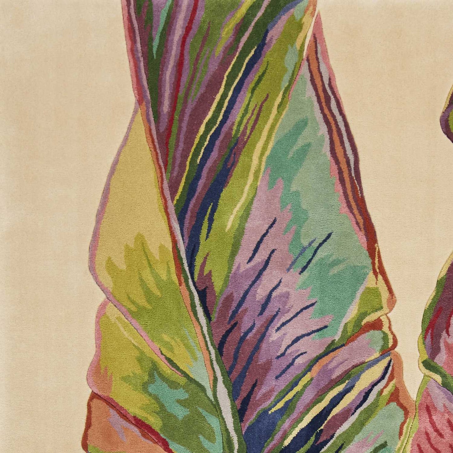 5' Round  Wool Ivory  Area Rug