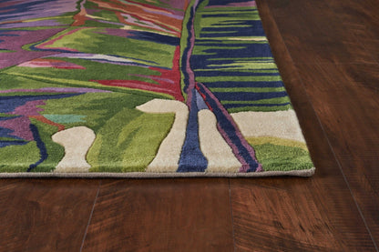 5' Round  Wool Ivory  Area Rug