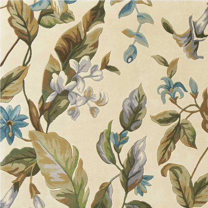 2' X 8'  Runner Wool Ivory Or Teal Area Rug