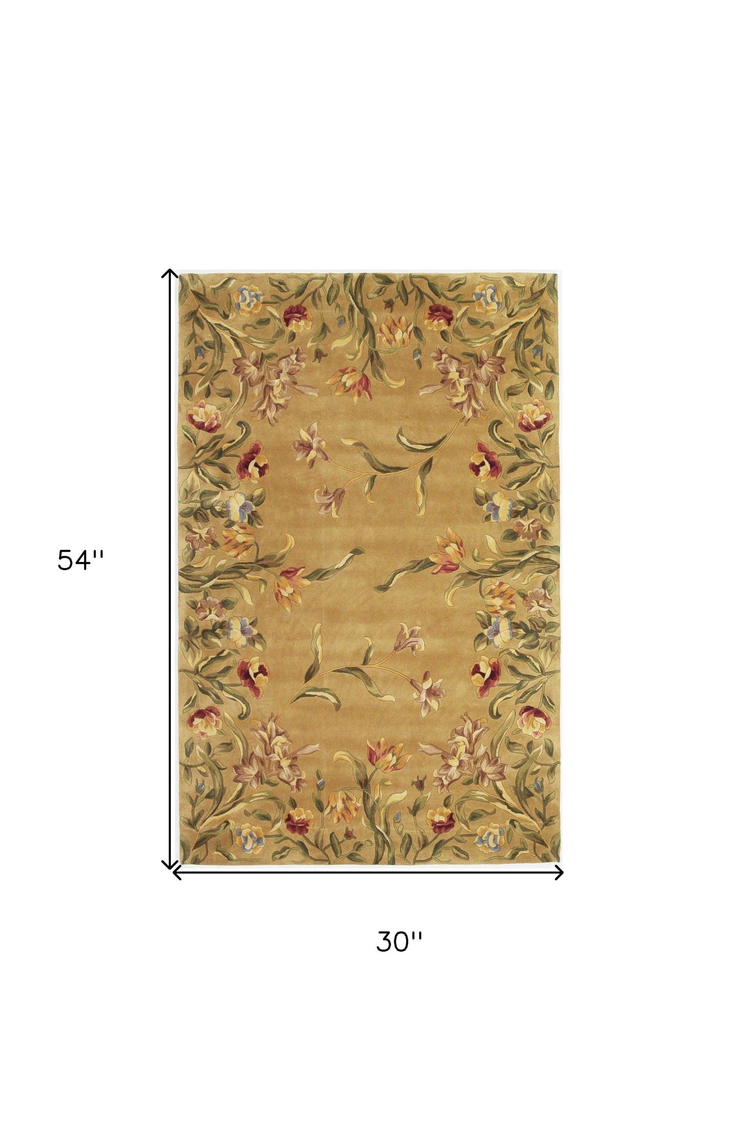 8' X 11' Copper Wool Floral Hand Tufted Area Rug